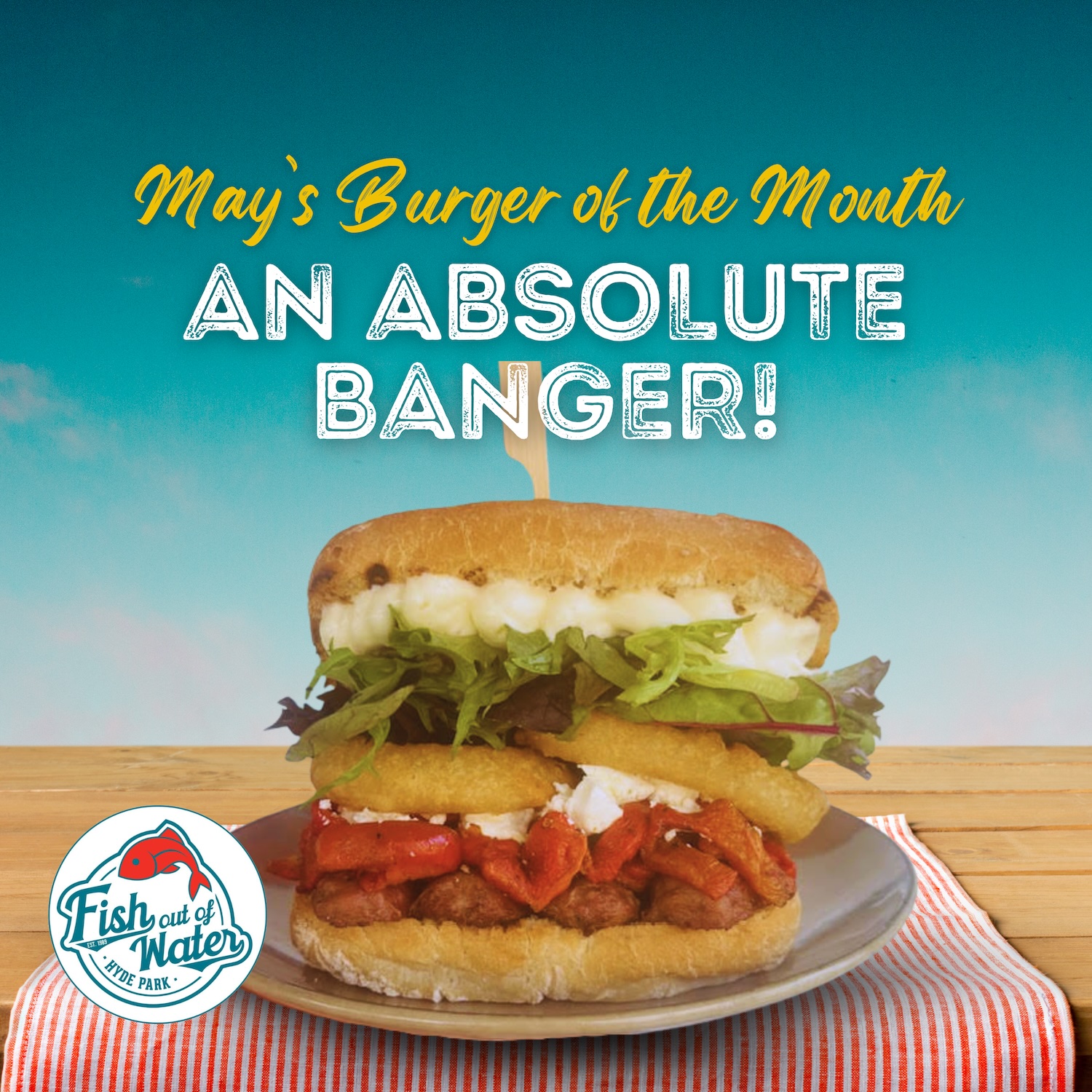 burger of the month, April 2025 burger, Naancho Man